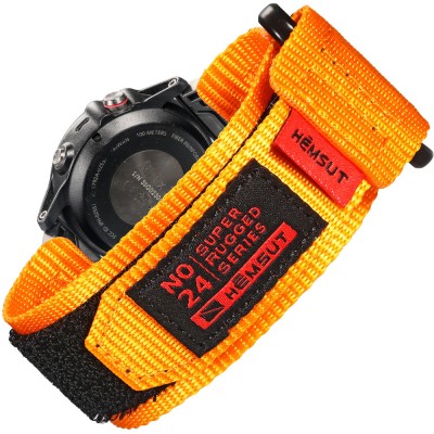 Ремінець для годинника Hemsut HS121 Super Strong Nylon Garmin Orange 20 mm