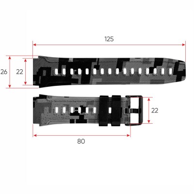 Ремінець для смарт годинника C21 Camo Grey