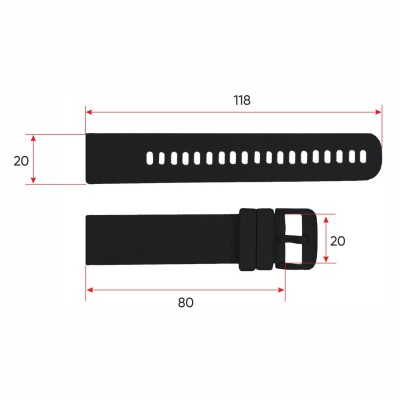 Ремінець для смарт годинника K26H Black