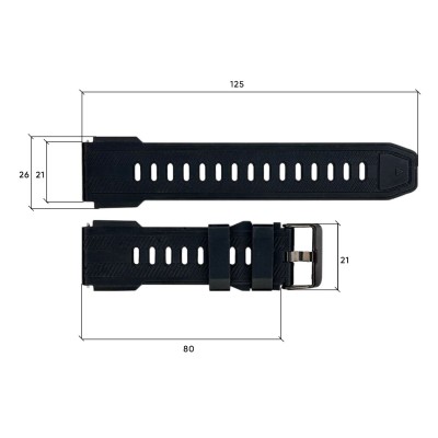 Ремінець для смарт годинника C25 Black