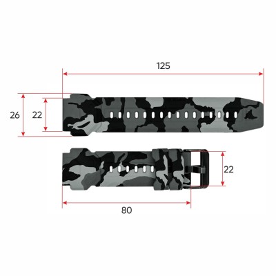 Ремінець для смарт годинника Modfit Warrior Camo Grey