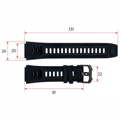 Ремінець для смарт годинника Modfit Titan Black